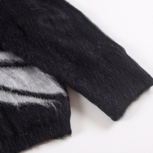 House of Errors Black Knitted Sweater With Mysterious Eye Pattern - Picture 7 of 7